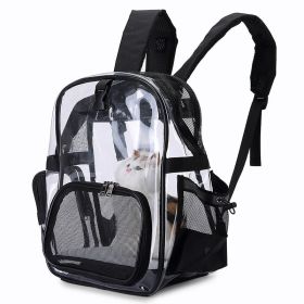 Transparent Pet Backpack Cat Backpack Carrier for Small Dog Kittens Breathable Mesh Window Travel Carrier Bag Weight up To 10lbs for Puppy Kitty