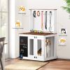 Graffiti-Style Dog House with Double Doors ‚Äì Vintage Dog Kennel and Furniture Piece