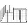 Dog Kennel Black 78.1 ft¬≤ Steel