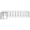 Dog Kennel Black 78.1 ft¬≤ Steel