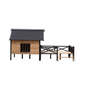 Outdoor Large Cabin Style Wooden Kennel With Porch (Option: Yellowbrown)